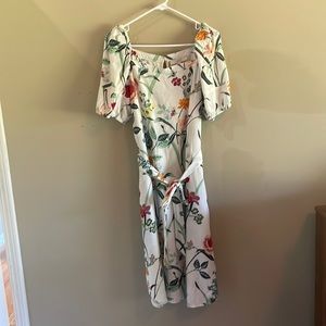 Loft floral linen dress